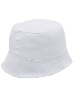 L-merch Baumwoll-Sonnenhut mit verstärkter Krempe, Black One Size, C150 – Bianco
