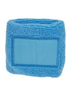L-merch Sport-Schweißarmband aus Baumwollmix – Light Blue