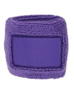 L-merch Sport-Schweißarmband aus Baumwollmix, Black One Size, C1520 – Viola