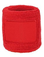 L-merch Sport-Schweißarmband aus Baumwollmix, Black One Size, C1520 – Rosso