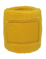 L-merch Sport-Schweißarmband aus Baumwollmix, Black One Size, C1520 – Giallo