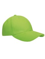 L-merch Heavy Brushed Cap aus Baumwolle, Black One Size, C1926 – Lime Green