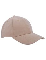 L-merch Heavy Brushed Cap aus Baumwolle, Black One Size, C1926 – Natural