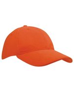 L-merch Heavy Brushed Cap aus Baumwolle, Black One Size, C1926 – Orange
