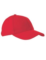 L-merch Heavy Brushed Cap aus Baumwolle, Black One Size, C1926 – Red