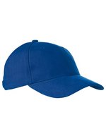 L-merch Heavy Brushed Cap aus Baumwolle, Black One Size, C1926 – Royal Blue