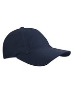 L-merch Gebürstete Baumwoll-Cap mit Klettverschluss, Black One Size, C1934 – Blu navy