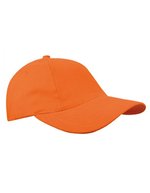 L-merch Gebürstete Baumwoll-Cap mit Klettverschluss, Black One Size, C1934 – Arancione