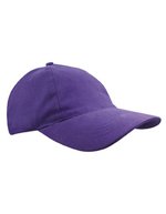 L-merch Gebürstete Baumwoll-Cap mit Klettverschluss, Black One Size, C1934 – Viola