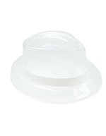 L-merch Elastisches Hutband aus Polyester 70 cm, Black One Size, C2071 – Bianco