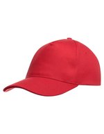 L-merch 5-Panel Baseball Cap aus Baumwolle, Black One Size, C2116 – Red