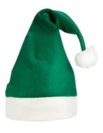 L-merch Nikolausmütze mit auffälligem weißen Saum, Black/White 30 x 38 cm, C4001 – Green/White
