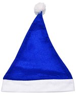 L-merch Nikolausmütze mit auffälligem weißen Saum, Black/White 30 x 38 cm, C4001 – Royal Blue/White