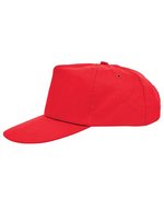 L-merch Baumwoll-Cap C500 mit Frontverstärkung, Black One Size, C500 – Rouge