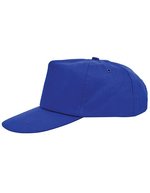 L-merch Baumwoll-Cap C500 mit Frontverstärkung, Black One Size, C500 – Bleu royal