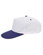 L-merch Baumwoll-Cap C500 mit Frontverstärkung, Black One Size, C500 – Blanc/Marine