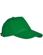 L-merch 5-Panel-Cap mit gebogenem Schirm, Black One Size, C541 – Verde