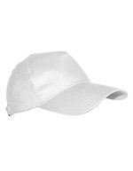L-merch 5-Panel Cap mit verstellbarem Verschluss, Black One Size, C541K – Bianco