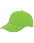 L-merch Baumwoll-Cap Low Profile ohne Mittelnaht, Black One Size, C560 – Lime