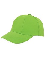 L-merch Baumwoll-Cap Low Profile ohne Mittelnaht, Black One Size, C560 – Lime