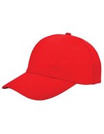 L-merch Baumwoll-Cap Low Profile ohne Mittelnaht, Black One Size, C560 – Rosso