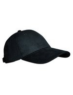 L-merch 6-Panel-Cap aus gebürsteter Baumwolle, Anthracite One Size, C616 – Black