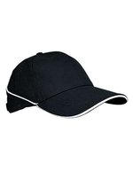 L-merch 6-Panel-Cap mit Ziernaht und Sandwich-Einlage, Black One Size, C616S – Bild 2