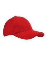 L-merch Canvas Structure Cap mit Sandwich-Schirm, Black/Black One Size, C683 – Rouge/Rouge