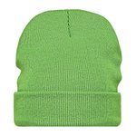 L-merch Strickmütze mit breiter Krempe, Oeko-Tex, Brown One Size, C700 – Bild 1
