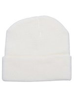 L-merch Strickmütze mit breiter Krempe, Oeko-Tex, Brown One Size, C700 – Creme