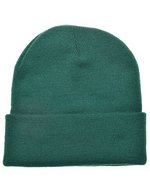 L-merch Strickmütze mit breiter Krempe, Oeko-Tex, Brown One Size, C700 – Dark Green