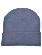 L-merch Strickmütze mit breiter Krempe, Oeko-Tex, Brown One Size, C700 – Dark Grey