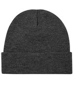 L-merch Strickmütze mit breiter Krempe, Oeko-Tex, Brown One Size, C700 – Grey Melange