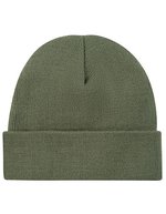 L-merch Strickmütze mit breiter Krempe, Oeko-Tex, Brown One Size, C700 – Olive Green