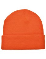 L-merch Strickmütze mit breiter Krempe, Oeko-Tex, Brown One Size, C700 – Orange