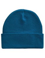 L-merch Strickmütze mit breiter Krempe, Oeko-Tex, Brown One Size, C700 – Petrol