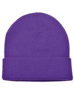 L-merch Strickmütze mit breiter Krempe, Oeko-Tex, Brown One Size, C700 – Purple