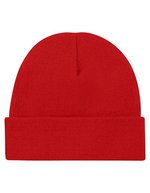 L-merch Strickmütze mit breiter Krempe, Oeko-Tex, Brown One Size, C700 – Red