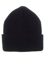 L-merch Strickmütze mit breiter Krempe, Oeko-Tex, Black One Size, C733 – Bild 2