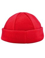 L-merch Fleece Wintermütze in kräftigen Farben, Black One Size, C738 – Rouge