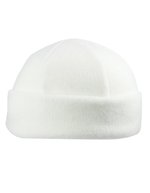 L-merch Fleece Wintermütze in kräftigen Farben, Black One Size, C738 – Blanc