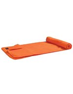 L-merch Fleece Schal mit Antipilling-Eigenschaften, Black 150 x 30 cm, C750 – Orange