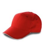 L-merch 5-Panel Baseball-Cap Anfield Baumwolle, Champagner/White One Size, C9114 – Rosso/Bianco