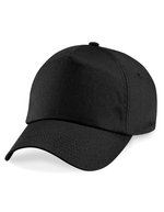 Beechfield Baumwoll-Twill 5-Panel Cap mit Belüftung – Black