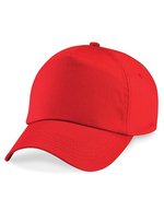 Beechfield Baumwoll-Twill 5-Panel Cap mit Belüftung – Bright Red