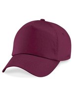 Beechfield Baumwoll-Twill 5-Panel Cap mit Belüftung, Classic Red One Size, CB10 – Burgundy