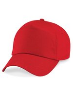 Beechfield Baumwoll-Twill 5-Panel Cap mit Belüftung – Classic Red