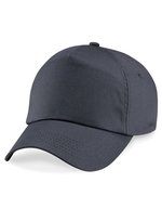 Beechfield Baumwoll-Twill 5-Panel Cap mit Belüftung, Classic Red One Size, CB10 – Graphite Grey