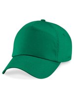 Beechfield Baumwoll-Twill 5-Panel Cap mit Belüftung, Classic Red One Size, CB10 – Kelly Green