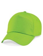 Beechfield Baumwoll-Twill 5-Panel Cap mit Belüftung, Classic Red One Size, CB10 – Lime Green